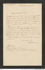 Nachlass Franz Steindachner, Brief von Berthold Hatschek an Franz Steindachner (29.05.1881), Inv.Nr. 204.01, Seite 1